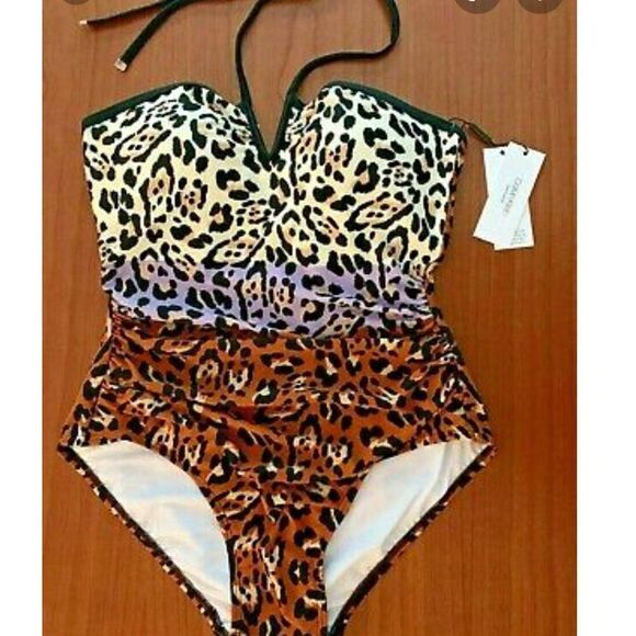 Calvin Klein Sz 6 V-Wire One-piece Halter - Picture 6 of 15